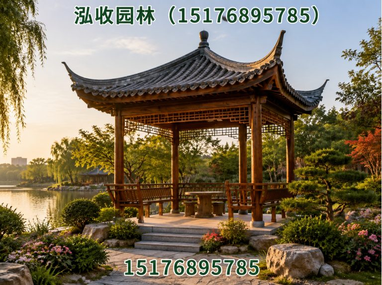 南充防腐木凉亭展示图